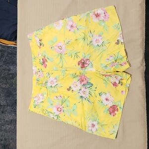 Ralph Lauren Floral Print Linen Shorts Size 12